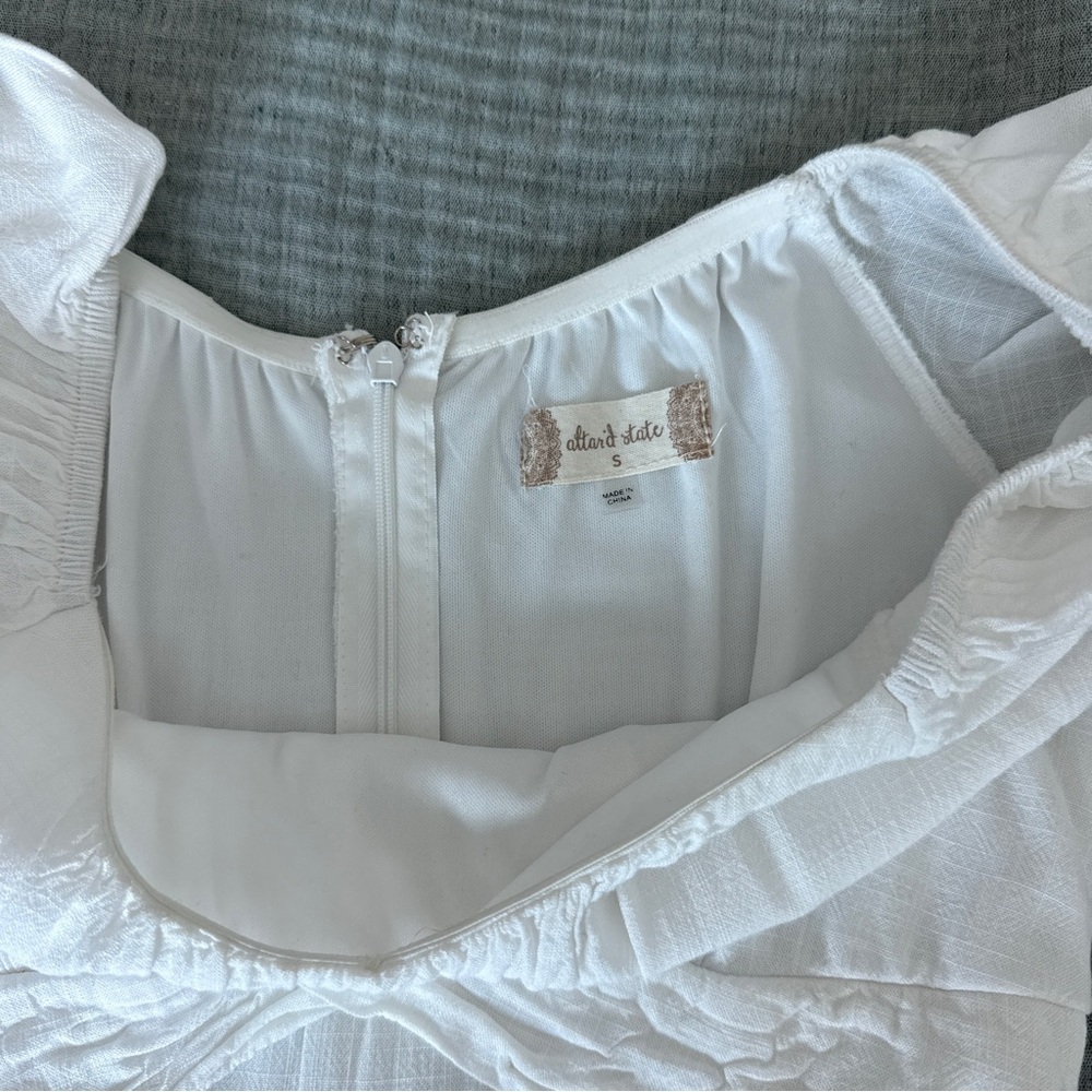 Altar'd State White Ruffle Romper - Picture 7 of 12